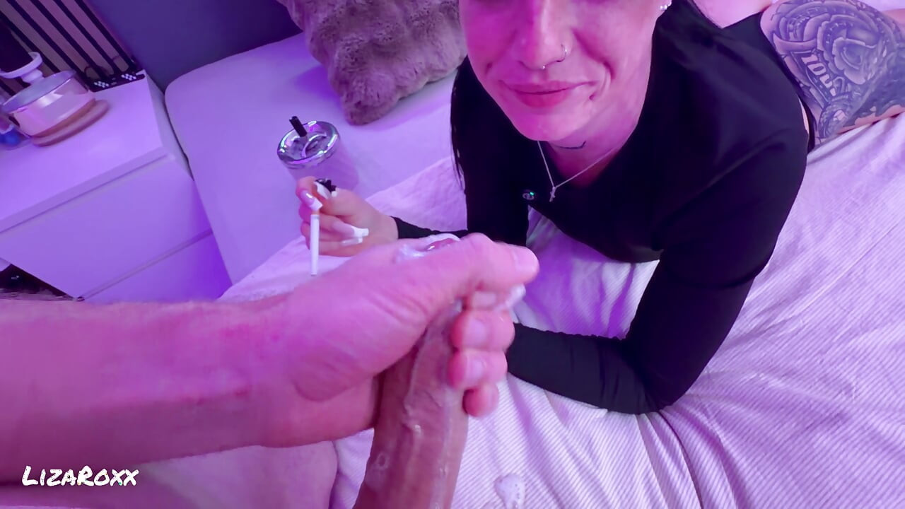 Caught Me Smoking Turned Into a Sloppy Blowjob POV