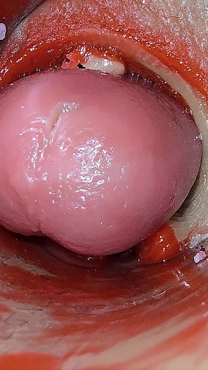 Kamera Unutar Duboke Pičke Snima Predoziranje Ejakulacija Sperme Asmr