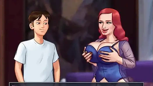 Summertime saga: horny cougar MILF fucks the pizza delivery guy ep 196,197