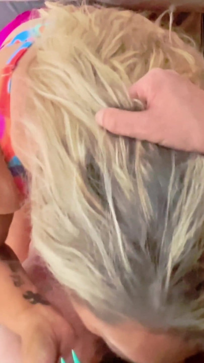 MILF Takes Massive Facial Birdseye Cam View