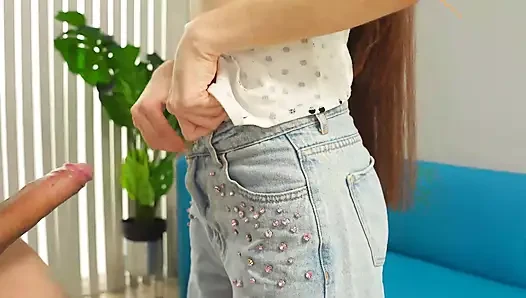 My Petite Latina Boss Gives Me a Sloppy Blowjob and Rides My Huge Cock on Her Desk Until I Cum on Her Tits