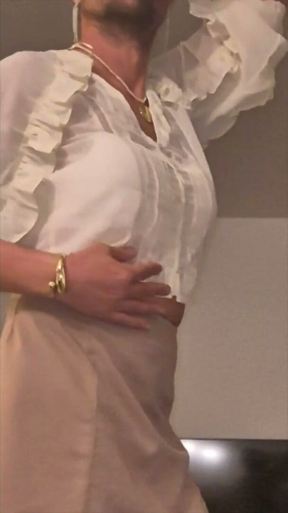Sexy sissy in nice skirt | Clip 1