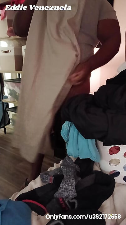 Thick Black Daddy Does the Laundry in Undies!