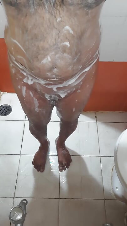 Horny Shemale Taking Bath