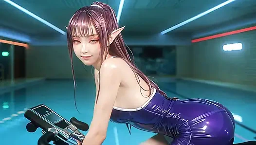 Liminal Pool Riding Simulation – Elf & Jelly Slime Girl Double Action