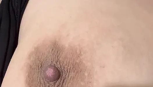 Blonde mom bounces her huge tits hard