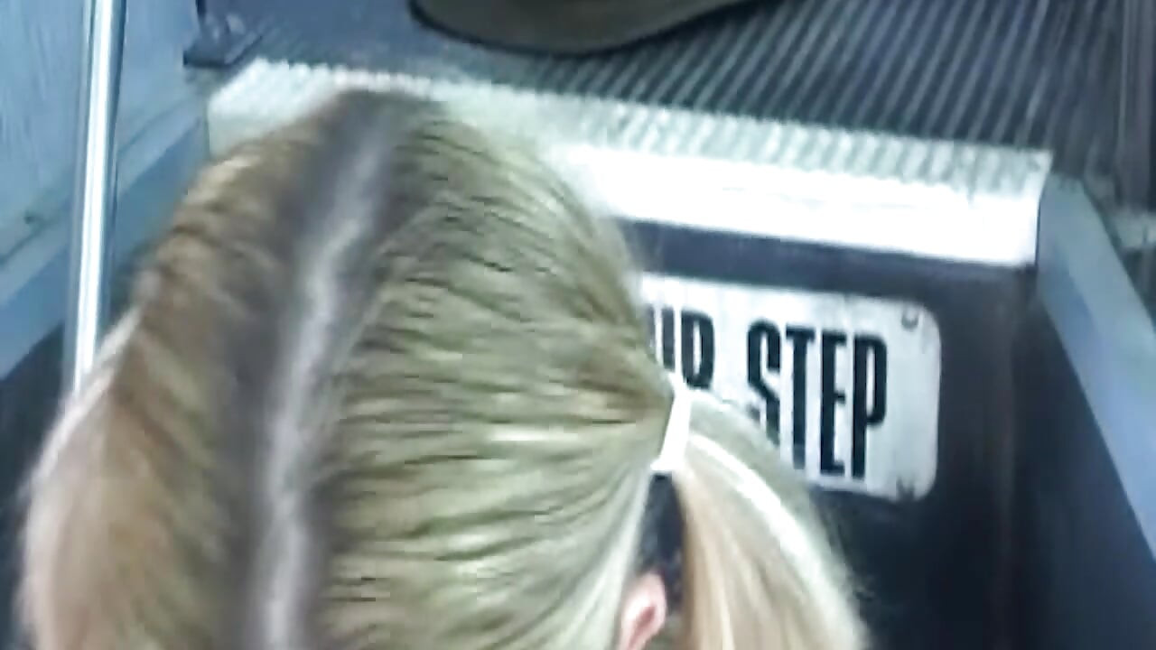 Blonde Mature Slut's Dripping Facial After Intense Bus Fingering