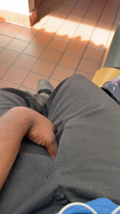 In The Break Room At My Job Hoping My Coworkers Don't Catch Me Showing My Bulge
