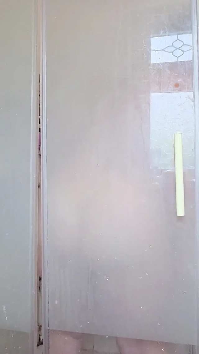 Hiding in the shower......