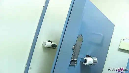 Blonde Skinny Teen Nicole Secretly Fucked on the Roof by Her Step Brother