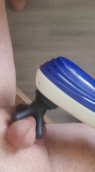 Massager massaging my cock