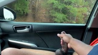 Stroking Dick in the Car