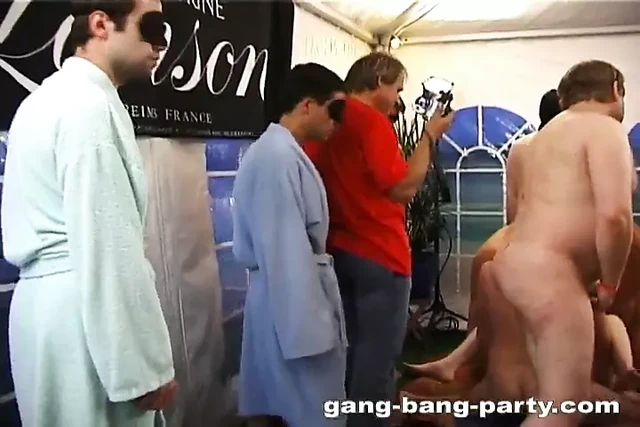Gangbang Party with 159 guys and 5 girls