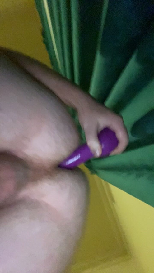 Fucking my ass with big dildo