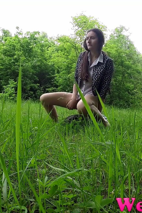 Peeing on a rock