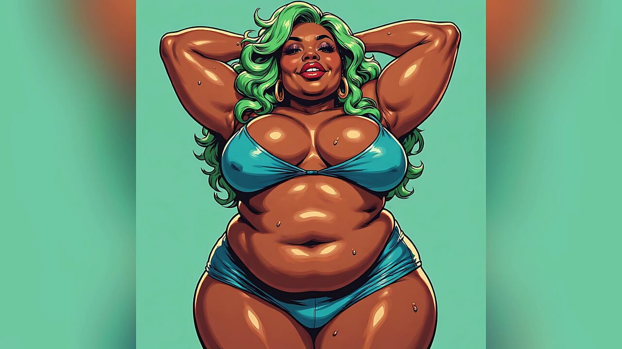 Chubby Black Women Art