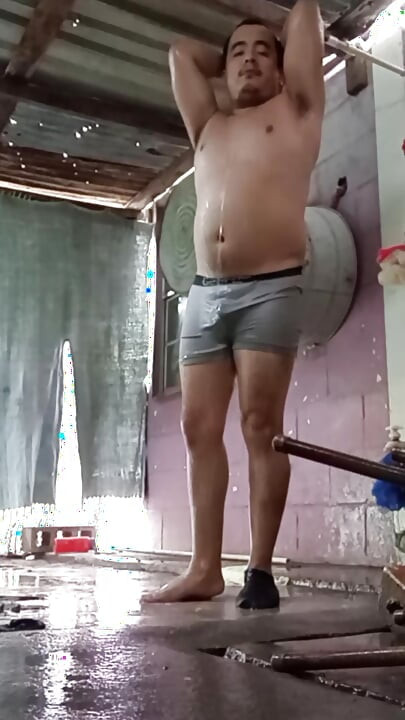 Jesus in boxer pulling his penis 171