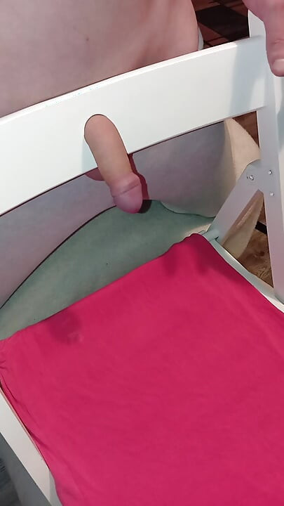Cumshot in chair