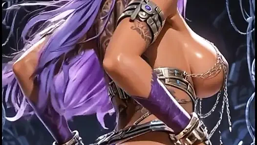 Cyberpunk girl bouncing ass (Ai animation)