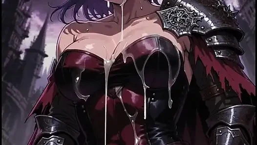 Heroic DARK Fantasy Warrior, Anime Ai generated