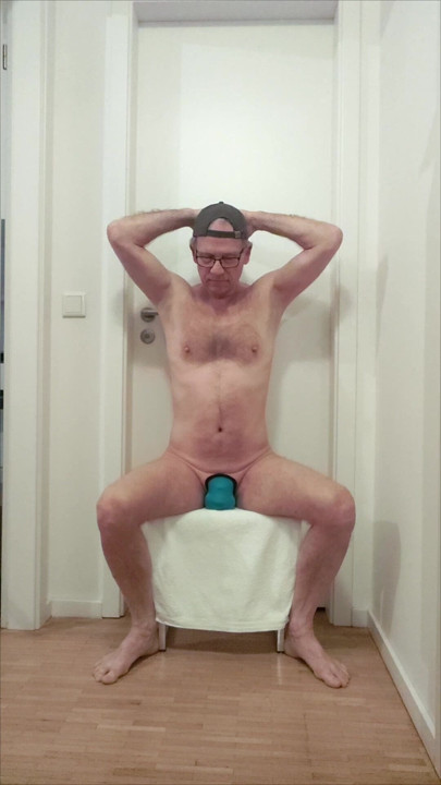 The slave presents his new C-strings, a very slutty outfit for the shamelessly horny whore.