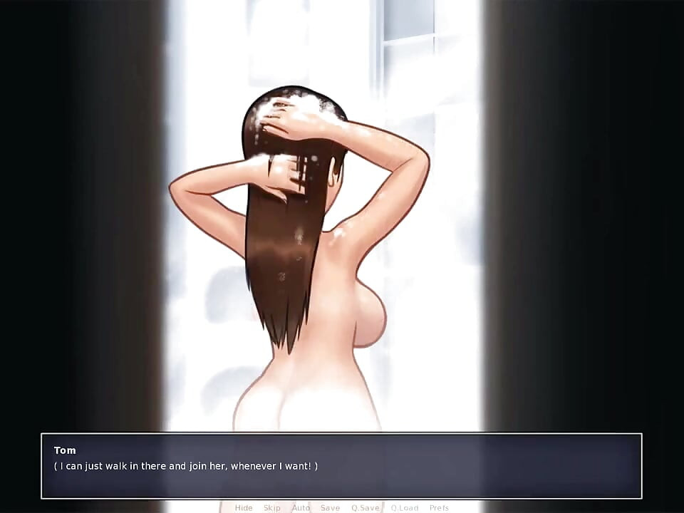 Summertime Saga：继兄干他的继妹, 淋浴时意外中出 第148集