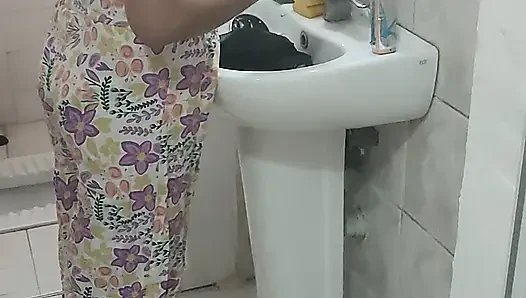 I think I got a bit turned on while doing my makeup in my loungewear.