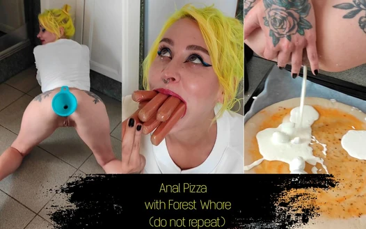 Anal Pizza with Forest Whore (prolapse, filty, dirty, enema, extreme)