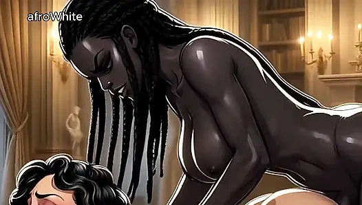 Hentai-cartoon Animierte Anime, Afrikanischer Amerikanischer Schwarzer Ebenholz, Europäische Trans-göttin,