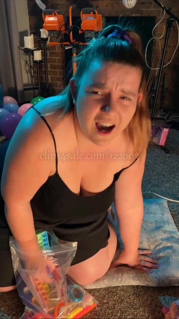 Iconic moment from "Two Orgasms - Braless Pillow Riding and Edging"