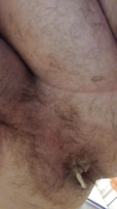 Pushing out cum and farts from loose butthole