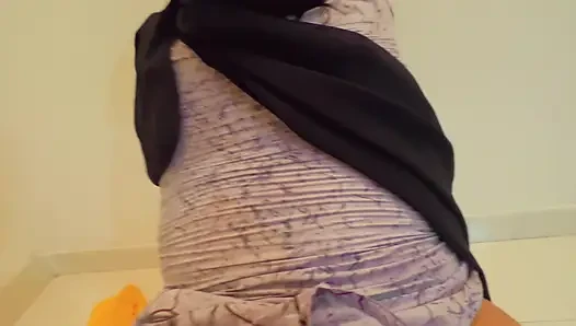 Egyptian Hot Big Tits & Big Ass 19yo BBW Maid Fucked by Owner, While She Cleaning Owner's Room - Cum