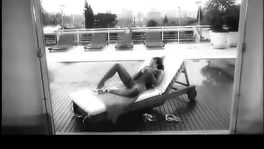 Ju Pantera works a cock into her ass in this erotic black and white scene