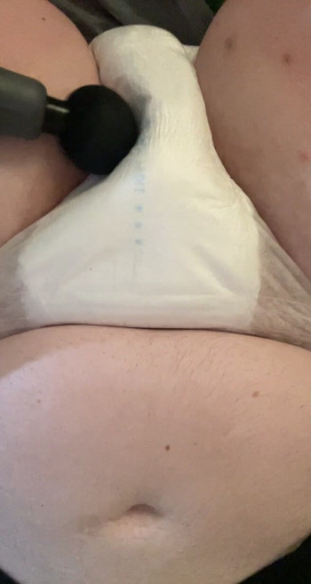 18+ trying to edge with diaper and strong vibrator - do not cum