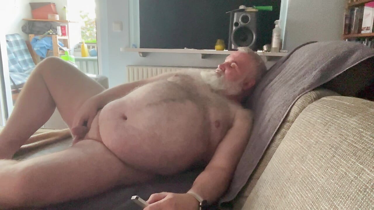 Wanking at the Sofa 5