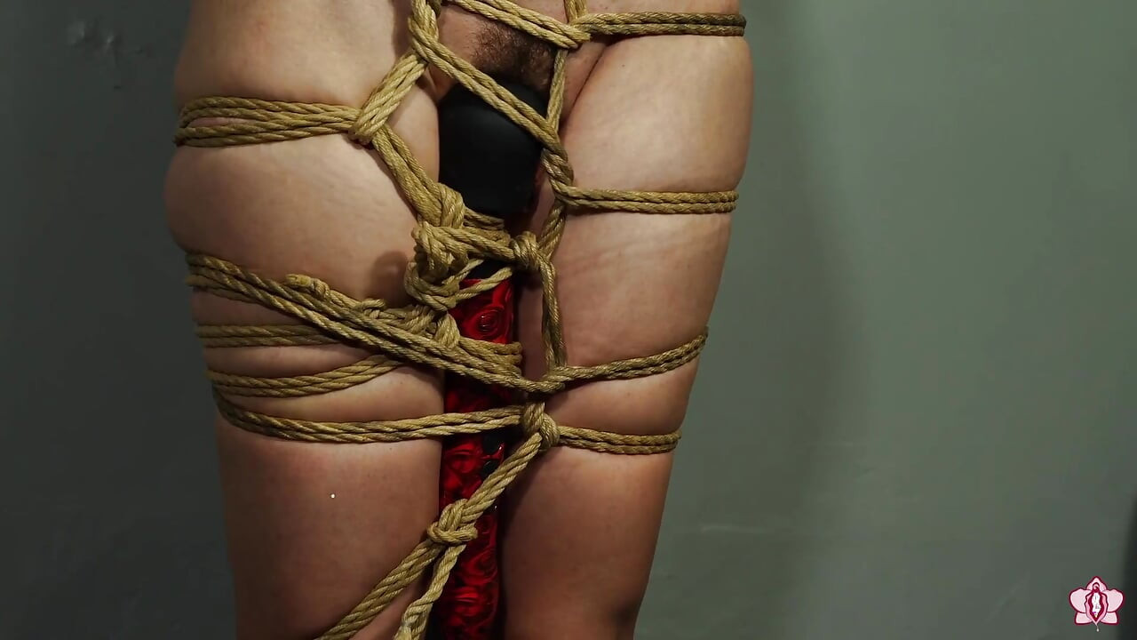 Slave Mila Tightly Tied in Orgasm Torment with Rope Bondage and Bound Orgasms