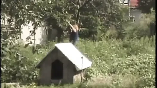 Crazy old whore is going back into life for a hard bang