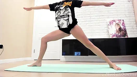 Bare Legs, Tight Shorts: My Yoga Routine