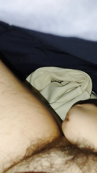 Masturbating again.