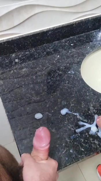 Key moment from "shemale makes fun of friend in the bathroom before training!"