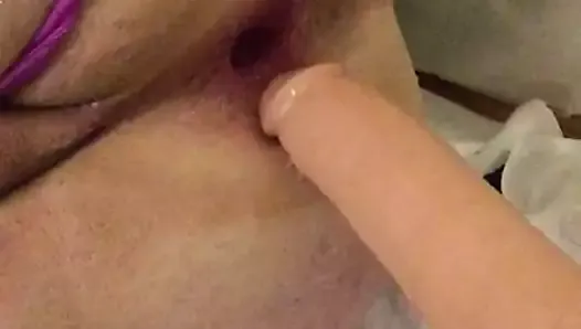 Ladyboy gaping anal dildo sex machine shemale tranny 1