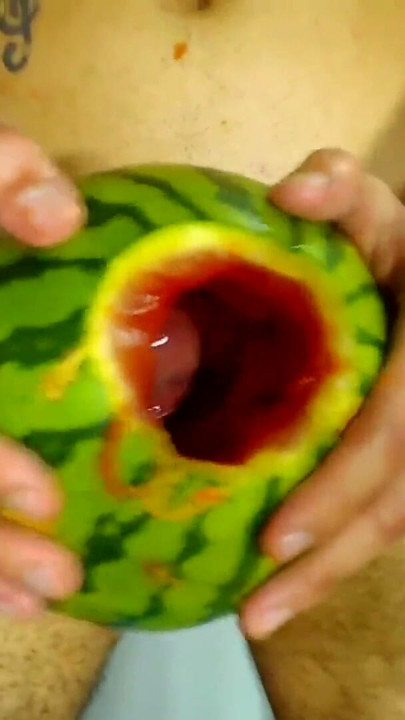 Fucking a watermelon until I cum inside it - Camilo Brown | Clip 1