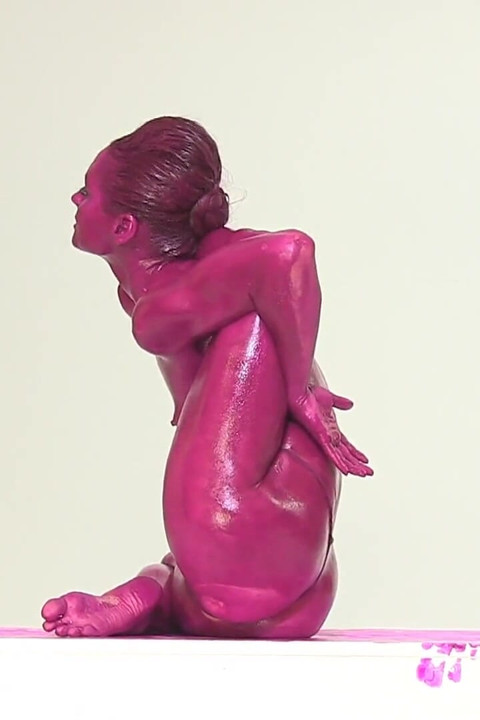 Flexible Exercises with Body Painting