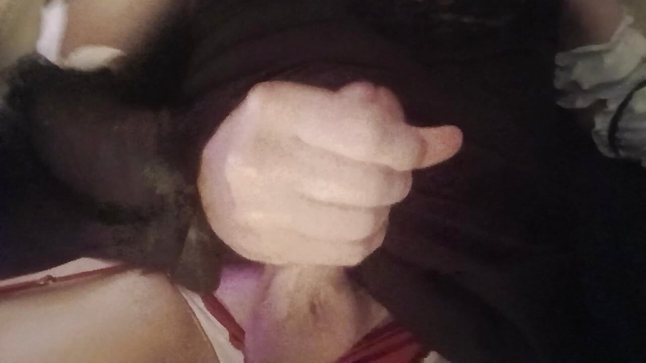 Panty boy plays in new panties