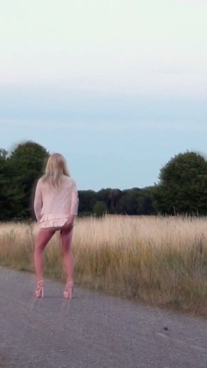 Daring Biking In Mini Skirts & Nylon Stockings | Clip 1