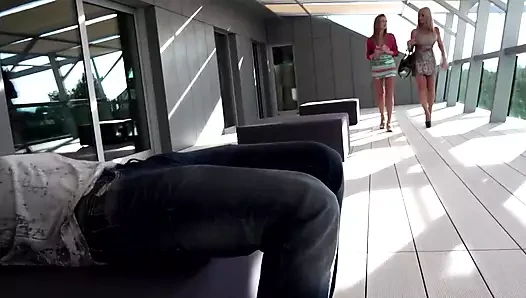 Two Hot and Sexy Blonde Does Anal and Threesome Fuck