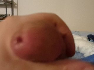 Closeup amador jovem esperma pau grande