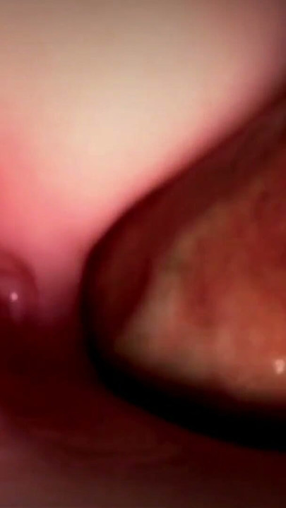 very close-up cock enters my secretary wet holes | Clip 1