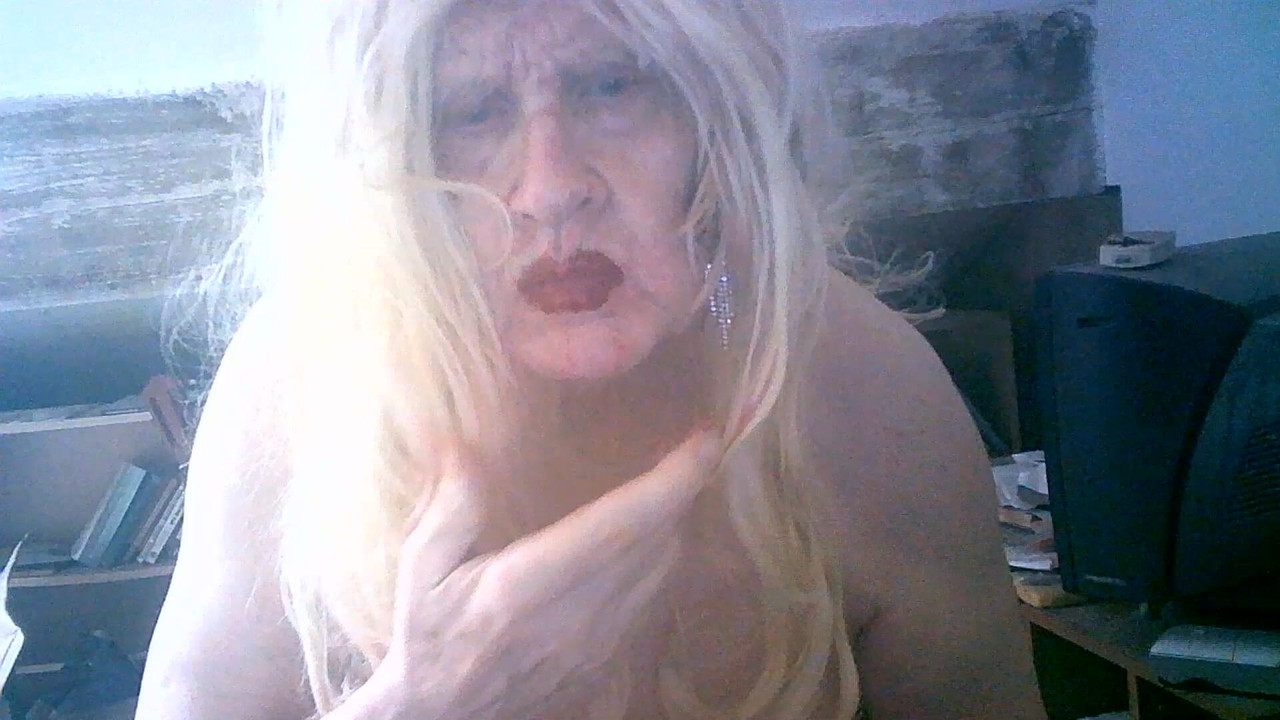 Sissy slag Sarah Fuckpig Millward exposed, without makeup apart from lipstick, or female clothes.