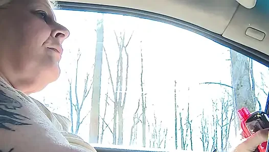 Masterbation in Car Driver Seat